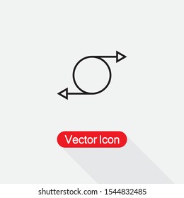 Rotation Arrows Icon Vector Illustration Isolated On Light Gray Background Eps10