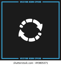 Rotation arrows icon vector illustration eps10.