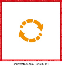 Rotation arrows icon vector illustration eps10. Isolated badge for website or app - stock infographics