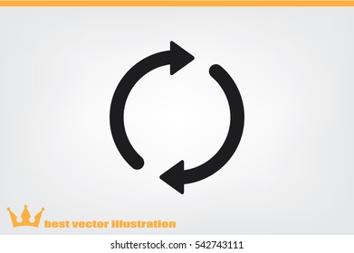 Rotation arrows icon vector illustration eps10.