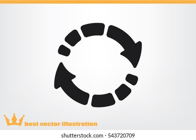 Rotation arrows icon vector illustration