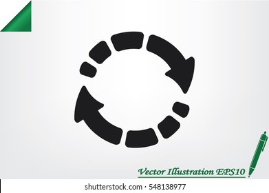 Rotation arrows icon vector illustration eps10.