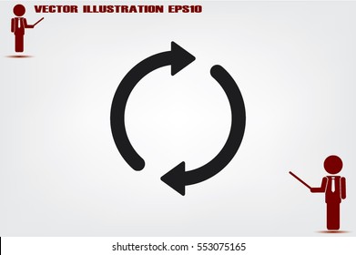 Rotation arrows icon vector illustration.