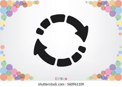 Rotation arrows icon vector illustration.