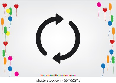 Rotation arrows icon vector illustration 