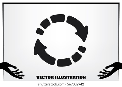 Rotation arrows icon vector illustration eps10.