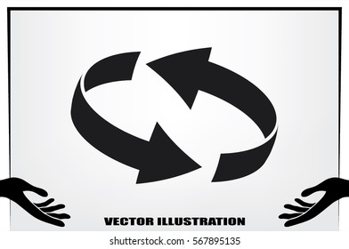 Rotation arrows icon vector illustration.
