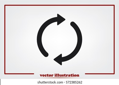 Rotation arrows icon vector illustration.