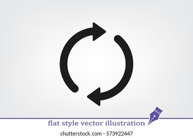 Rotation arrows icon vector illustration eps10.