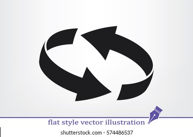 Rotation arrows icon vector illustration eps10.
