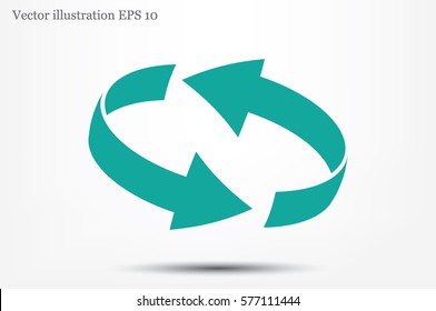Rotation arrows icon vector illustration.