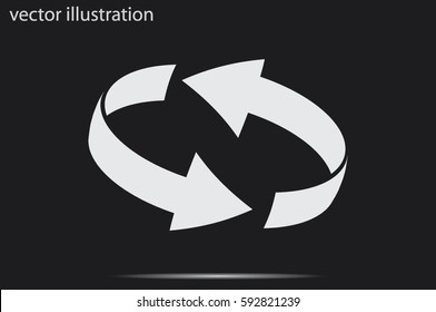 Rotation arrows icon vector illustration.