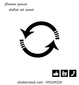 Rotation arrows icon vector illustration