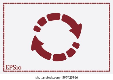 Rotation arrows icon vector illustration.