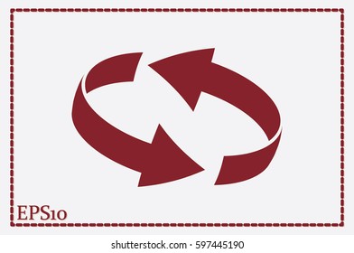 Rotation arrows icon vector illustration.