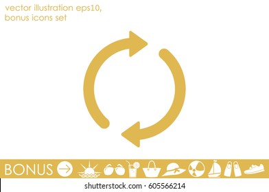 Rotation arrows icon vector illustration eps10.