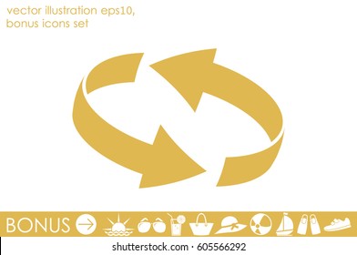 Rotation arrows icon vector illustration eps10.