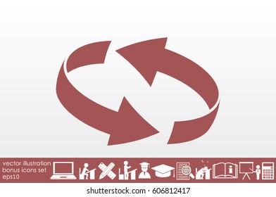 Rotation arrows icon vector illustration eps10.