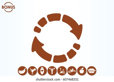 Rotation arrows icon vector illustration eps10.