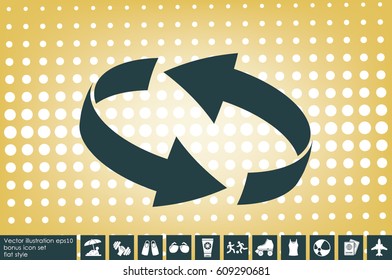 Rotation arrows icon vector illustration eps10.