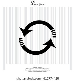 Rotation arrows icon vector illustration