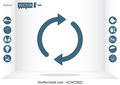 Rotation arrows icon vector illustration eps10.