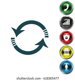Rotation arrows icon vector illustration
