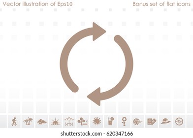 Rotation arrows icon vector illustration eps10.