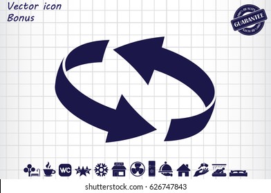 Rotation Arrows Icon Vector Illustration Eps10.