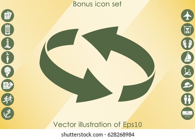 Rotation arrows icon vector illustration eps10.