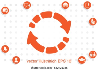 Rotation arrows icon vector illustration eps10.