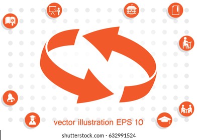 Rotation arrows icon vector illustration eps10.