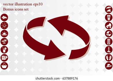 Rotation arrows icon vector illustration eps10.