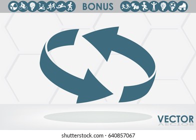 Rotation arrows icon vector illustration eps10.