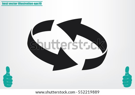 Rotation arrows icon vector illustration eps10.