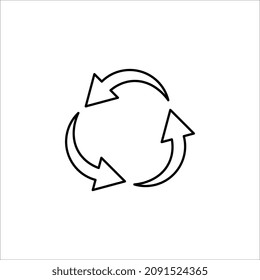 Rotation Arrows Icon Vector Simple Flat Stock Vector (Royalty Free ...
