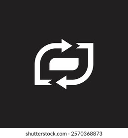 rotation arrows process production symbol vector 