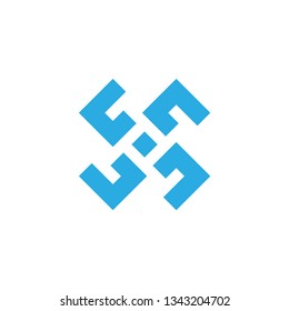 Rotation C letter logo design