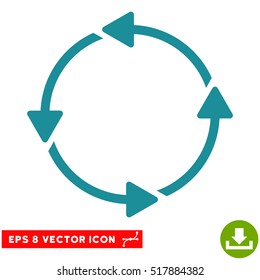 Rotation CCW EPS vector pictograph. Illustration style is flat iconic soft blue symbol on white background.