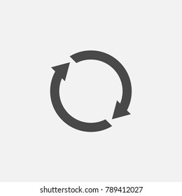 rotation  circular arrows vector for recycle gray eps10