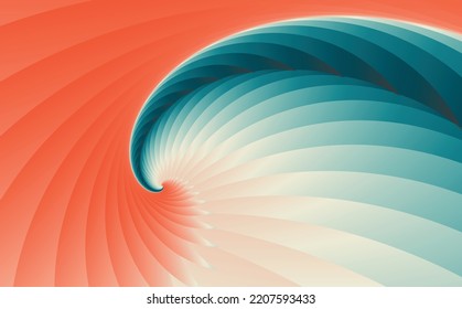 Rotation colorful spirals. Spin illusion. Ripple texture colorful curve lines background vector design. Wave oblique smooth lines optical effect pattern. Vector illustration