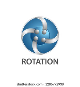 Rotation comet logo concept design. Symbol graphic template element vector