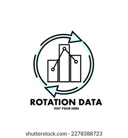 Rotation data logo template illustration