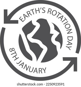 Earth’s Rotation Day, Earth’s Rotation Day celebrating symbol