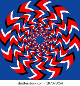 Rotation effect. Abstract background, pattern, with optical illusion effect