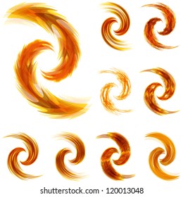 Rotation element set. Vector collection.