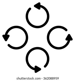 Rotation Flat Icon