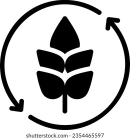 rotation glyph icon illustration vector