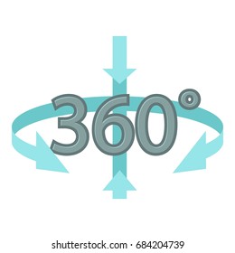Rotation icon, cartoon style