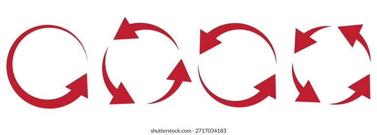 rotation icon collection, circle arrow icon. refresh reload  circular arrow icon vector illustration